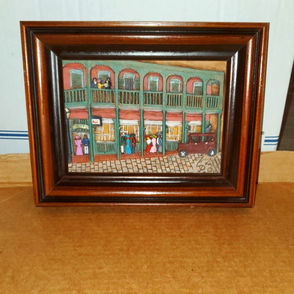KAY GLENN HANDCARVED,SIGNED,AUTOGRAPHED, NUMBERED PRINT..NEW ORLEANS VINTAGE